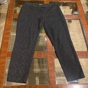 Laundry by Shelli Segal Black Lace Embroidered Dress Pants size 10.